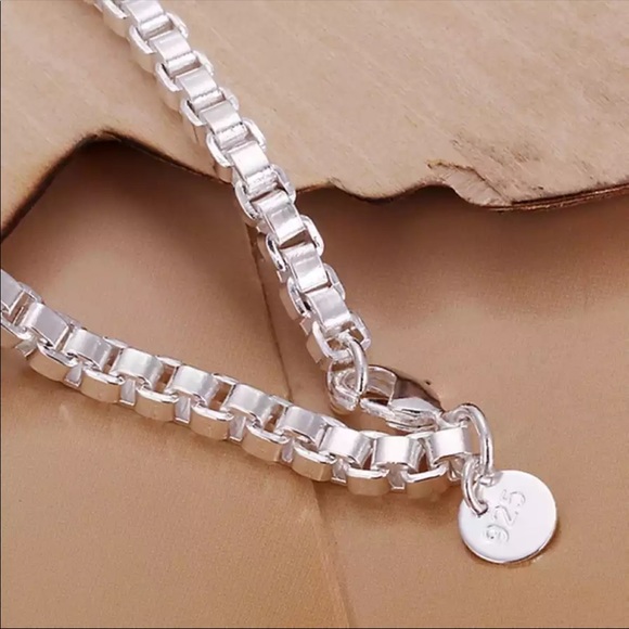 New 925 Silver 4MM Chain Women Men Bracelet - Picture 3 of 4